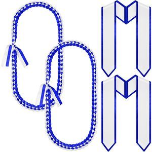 4 Pcs Graduation Leis With Graduation Stole Set 2024 Graduation Sash Ribbon🐹